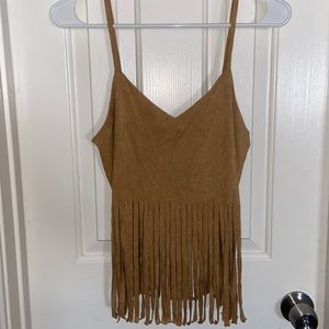 Soft fringe tank top